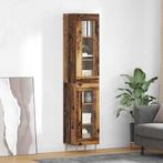 vidaXL Highboard 2 pcs Oud Hout Glas, Huis en Inrichting, Kasten | Dressoirs, Verzenden, Nieuw