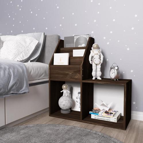 vidaXL Kindertijdschriftenrek 71x30x78,5 cm bewerkt hout, Huis en Inrichting, Woonaccessoires | Krantenbakken en Lectuurbakken