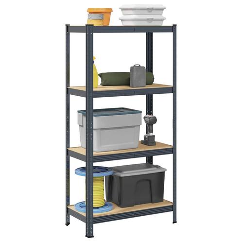 vidaXL Opbergrek 4-laags staal en bewerkt hout, Huis en Inrichting, Kasten | Stellingkasten, Nieuw, Verzenden