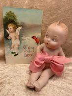 2 schattige all bisque Heubach figuurtjes L 10x H 13 cm met