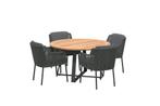 4 Seasons Outdoor Bernini dining set met Basso tafel Ø130 cm, Nieuw