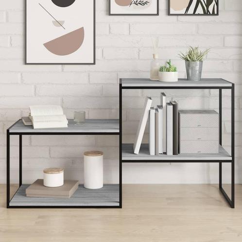 vidaXL Wandschappen 4 st 60x50x1,5 cm bewerkt hout grijs, Huis en Inrichting, Woonaccessoires | Wandplanken en Boekenplanken, Nieuw