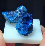 azuriet Geode - Hoogte: 2 cm - Breedte: 1.5 cm- 10.2 g - (2), Verzamelen, Mineralen en Fossielen