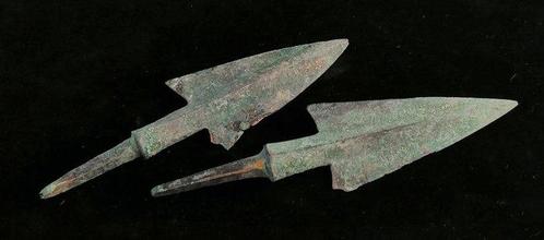 Bronstijd Brons Pijlkoppen - 95 mm (Zonder Minimumprijs), Antiek en Kunst, Antiek | Overige Antiek