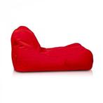Luxe outdoor relax poef - rood - wasbare polyester hoes, Ophalen of Verzenden, Nieuw