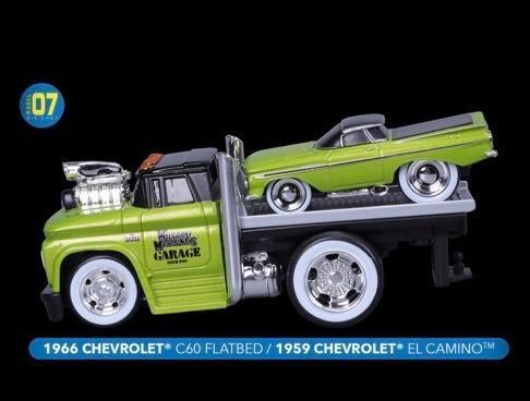 Chevrolet C60 FLATBED 1966 + Chevrolet EL CAMINO 1959, Hobby & Loisirs créatifs, Voitures miniatures | Échelles Autre, Enlèvement ou Envoi