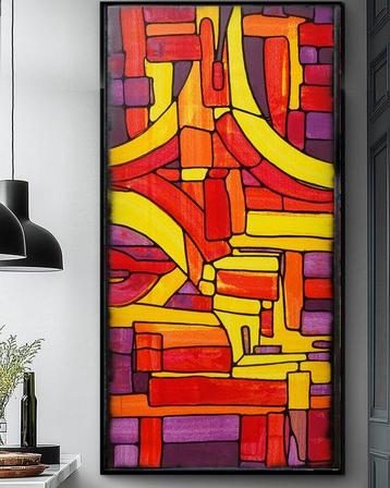 Ksavera - Abstract A13693 - painting on XXL canvas 210cm