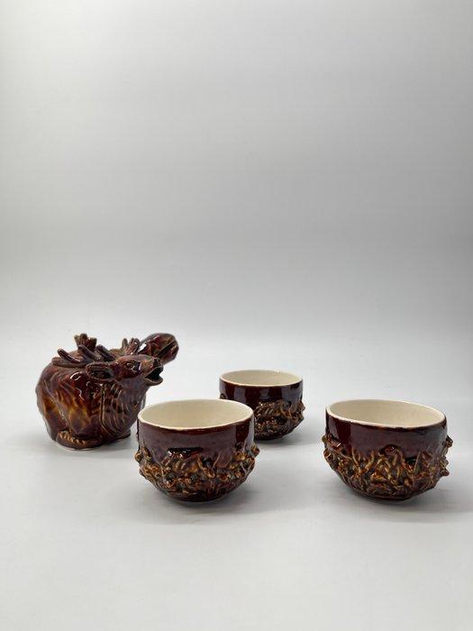 Ensemble de tasses à thé (4) - Teapot Set-Deer Teapot with, Antiek en Kunst, Antiek | Overige Antiek