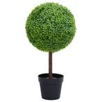 vidaXL Kunstplant met pot buxus bolvorming 71 cm groen, Verzenden, Nieuw