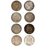 Frankrijk. 5 Francs 1831/1877 (8 stuks)  (Zonder, Timbres & Monnaies