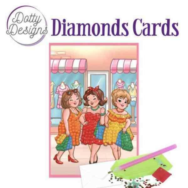 Diamond Painting Dotty Designs Diamonds Cards - Bubbly Girls, Hobby en Vrije tijd, Knutselen, Knutselwerk, Nieuw, Verzenden