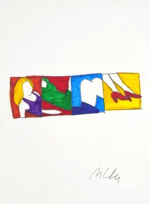 Marco Lodola (1955) - Senza Titolo, Antiek en Kunst, Kunst | Schilderijen | Modern