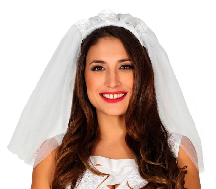 Bruidssluier 15cm, Hobby en Vrije tijd, Feestartikelen, Nieuw, Verzenden
