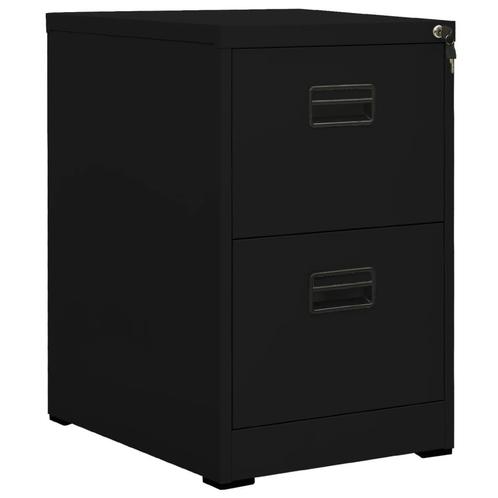 vidaXL Archiefkast 46x62x72,5 cm staal zwart, Huis en Inrichting, Kasten | Overige, Nieuw, Verzenden