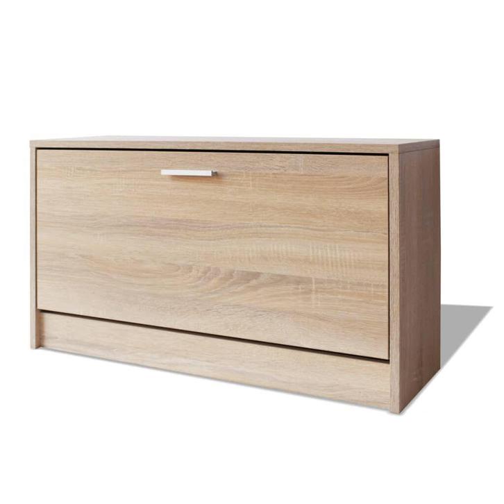 Schoenenbank Eiken 80x24cm | Tweede Kansje | OP=OP, Huis en Inrichting, Kasten | Schoenenkasten, Nieuw, Verzenden