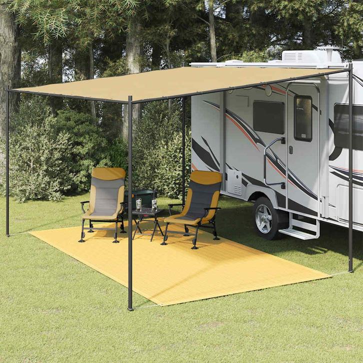 vidaXL Tenttapijt 250x400 cm beige, Caravans en Kamperen, Tentaccessoires, Nieuw, Verzenden