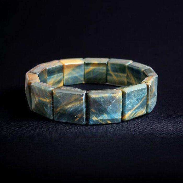 Blauwe tijgeroog. Natuurlijke, onbehandelde steen., Verzamelen, Mineralen en Fossielen