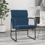 vidaXL Loungestoel 55x64x80 cm stof blauw, Huis en Inrichting, Fauteuils, Verzenden, Nieuw