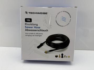 Veiling - Techweise Rioolslang 15m – Voor hogedrukreiniger beschikbaar voor biedingen