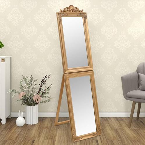 vidaXL Miroir sur pied Doré 45x180 cm, Huis en Inrichting, Woonaccessoires | Spiegels, Verzenden