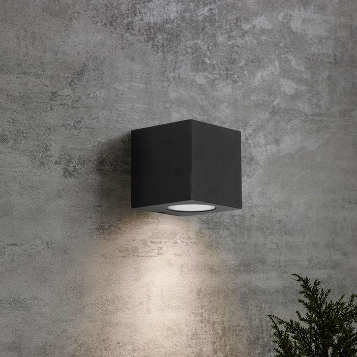 Wandverlichting modern Big Levi Muurlamp Zwart, Tuin en Terras, Buitenverlichting, Verzenden