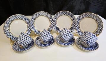 Lomonosov Imperial Porcelain Factory - Koffieservies voor 4