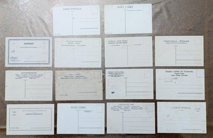 14 Cartes de collection antiques - Thème : Philatélie,, Verzamelen, Postkaarten | Buitenland