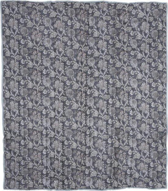 2dekans | Mica Decorations Deken - Bloemenpatroon - 150 x, Huis en Inrichting, Woonaccessoires | Overige, Ophalen of Verzenden