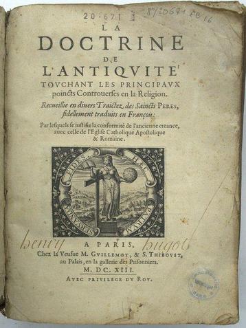 Bullioud (Pierre de), Renouard (Nicolas) - La doctrine de, Antiek en Kunst