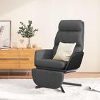 vidaXL Relaxstoel met voetensteun stof donkergrijs, Huis en Inrichting, Fauteuils, Verzenden, Nieuw
