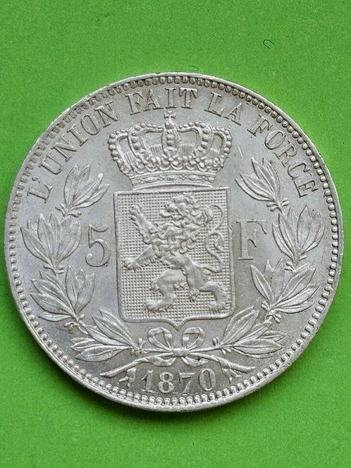 België. 5 Francs 1870 - Prachtig (Zonder Minimumprijs), Postzegels en Munten, Munten | Nederland