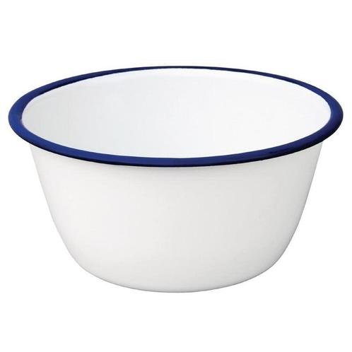 Dessertschaaltjes | Geëmailleerd Staal | Wit/Blauw | 6, Zakelijke goederen, Horeca | Keukenapparatuur, Nieuw in verpakking, Verzenden