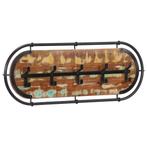 vidaXL Wandkapstok met 5 haken massief gerecycled hout, Huis en Inrichting, Woonaccessoires | Kapstokken, Verzenden, Nieuw