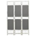 vidaXL Kamerscherm met 3 panelen 105x165 cm stof grijs, Huis en Inrichting, Woonaccessoires | Overige, Verzenden, Nieuw