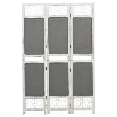 vidaXL Kamerscherm met 3 panelen 105x165 cm stof grijs, Huis en Inrichting, Woonaccessoires | Overige, Nieuw, Verzenden