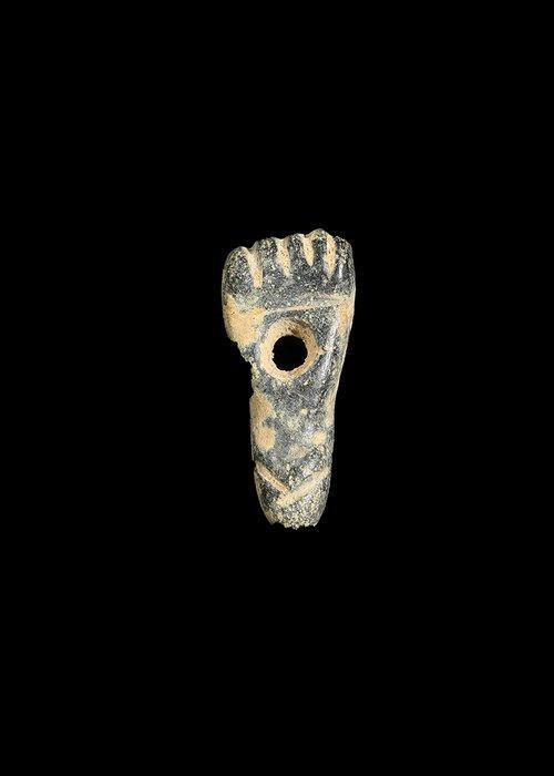 Oud-Egyptisch Black Hardstone Vuisamulet (Zonder, Antiek en Kunst, Antiek | Overige Antiek