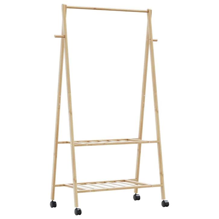 vidaXL Kledingrek met schappen en wielen 96x45,5x155,5 cm, Huis en Inrichting, Kasten | Kleerkasten, Nieuw, Verzenden