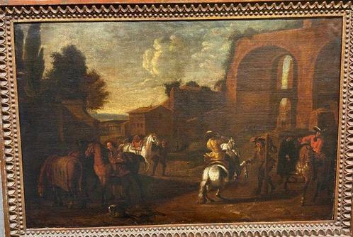 Pieter van Bloemen (1657-1720), Cercle de - Personajes con, Antiek en Kunst, Kunst | Schilderijen | Klassiek
