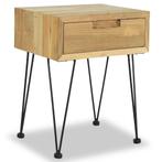 vidaXL Nachtkastje 40x30x50 cm massief teakhout, Huis en Inrichting, Verzenden, Nieuw