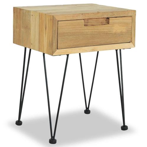 vidaXL Nachtkastje 40x30x50 cm massief teakhout, Huis en Inrichting, Slaapkamer | Nachtkastjes, Nieuw, Verzenden
