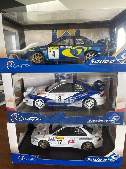 Solido 1:18 - Modelauto  (3) - Pack 3 x Subaru Impreza WRC, Hobby en Vrije tijd, Modelauto's | 1:5 tot 1:12
