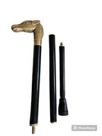 Staf - Hout, Brons, Messing - paardenkop – afneembaar