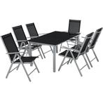 tectake Aluminium zitgroep 6+1 - zilver, Verzenden, Nieuw