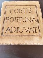 Sculpture, Epigrafe  Fortis Fortuna Adiuvat - 20 cm -