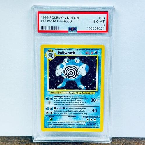 Pokémon Graded card - Poliwrath Holo - Base Set #13 -, Hobby en Vrije tijd, Verzamelkaartspellen | Pokémon