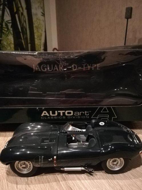 Autoart 1:18 - 1 - Voiture miniature - Jaguar D-Type - Vert, Hobby en Vrije tijd, Modelauto's | 1:5 tot 1:12