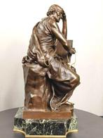 Ferdinand Barbedienne - Paul Dubois - sculptuur, The Thinker, Antiek en Kunst