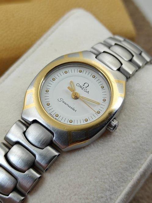 Omega - Seamaster Polaris Quartz 18K Gold bezel - Zonder, Handtassen en Accessoires, Horloges | Heren