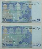 Europese Unie. - 2 x 20 Euro 2002 - Draghi E008 / J030, Postzegels en Munten, Munten | Nederland