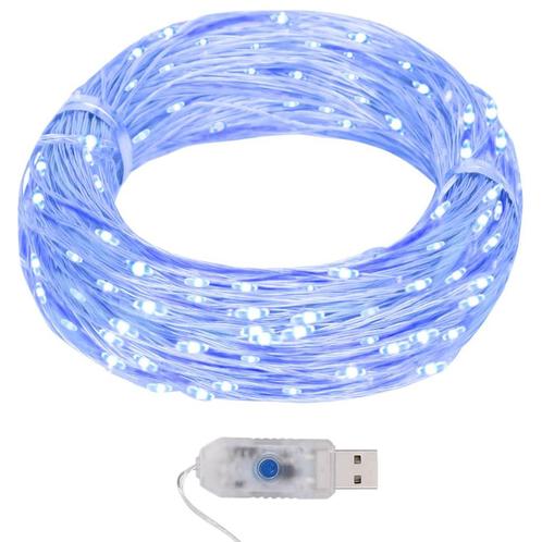 vidaXL Lichtsnoer met 400 microLEDs blauw 8 functies 40 m, Diversen, Kerst, Nieuw, Verzenden